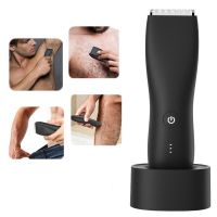 【CW】 Electric Groin Hair Trimmer Shaver amp; for Men Beard Ttrimmer Wet/Dry Pubic Clippers