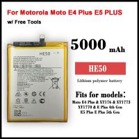 แบตเตอรี่ แท้ ใหม่ Original 5000MAh HE50แบตเตอรี่สำหรับ Motorola Moto E4 Plus E5 PLUS XT1770 XT1771 XT1775 XT1774 XT1776โทรศัพท์