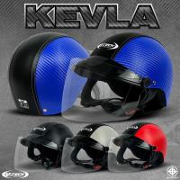 หมวกกันน็อคครึ่งใบ V-TECH Helmet รุ่น KEVLA แถมฟรี แผ่นบังลมนิรภัย PC (สำหรับผู้ใหญ่)