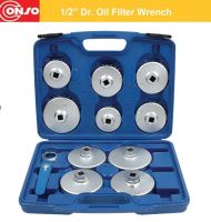 CONSO ประแจถอดไส้หม้อกรอง แบบถ้วย (อลูมิเนียม) ชุด 11 ตัว Oil Filter Wrench Set 11pcs