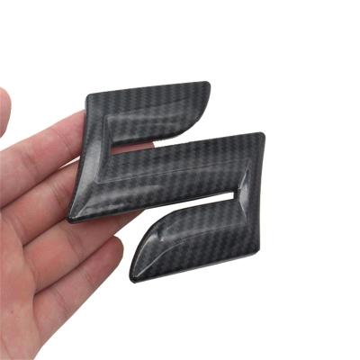 Carbon Fiber Car Front Grille Eemblem Rear Trunk Badge Sticker For Suzuki Swift SX4 New Alto Vitara Alivio S-cross Accessories