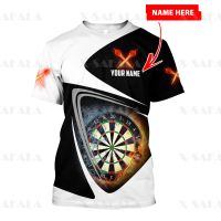 Art Darts Dart Player Sport Custom Name 3D Printed High Quality Milk Fiber T-shirt Round Neck Men Female Casual Tops-1