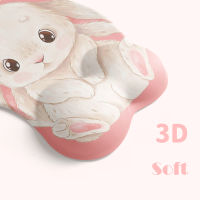 น่ารักกระต่ายแผ่นรองเมาส์ซิลิโคนอ่อนนุ่ม3D เต้านมข้อมือส่วนที่เหลือข้อมือสนับสนุน,เหมาะกับการทำงานแผ่นรองเมาส์สำหรับการเล่นเกมและสำนักงาน,บรรเทาอาการปวด