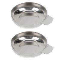 2 Pcs Stainless Steel Weighing Pan Kitchen Supply Saucepan Parts Tray Digital Jewelry Trays Dish Carat