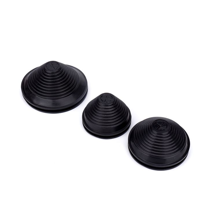 2pcs-rubber-wire-hole-dust-covers-plugs-black-tapered-cable-seal-ring-grommet-gasket-inlet-outlet-case-box-plate-cable-protector