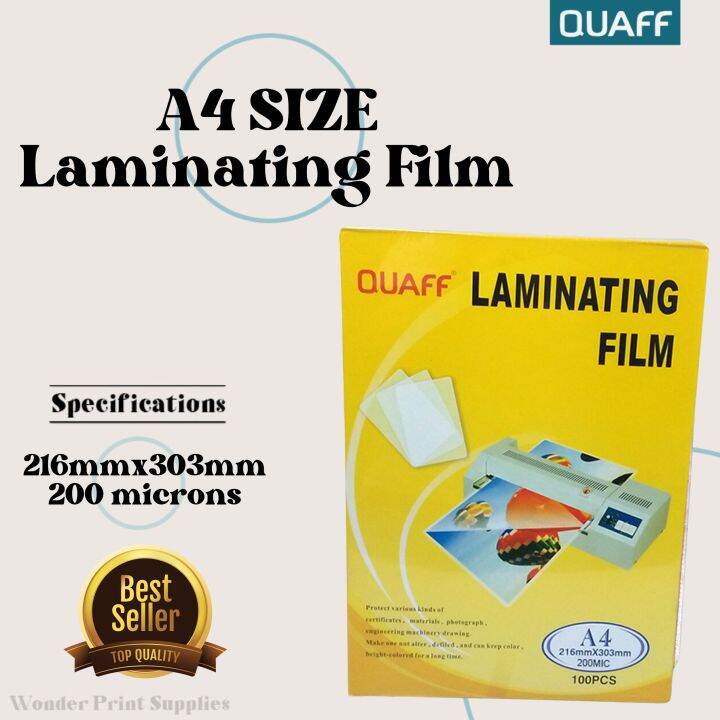 WPS Laminating Film A4 200 microns. Lazada PH