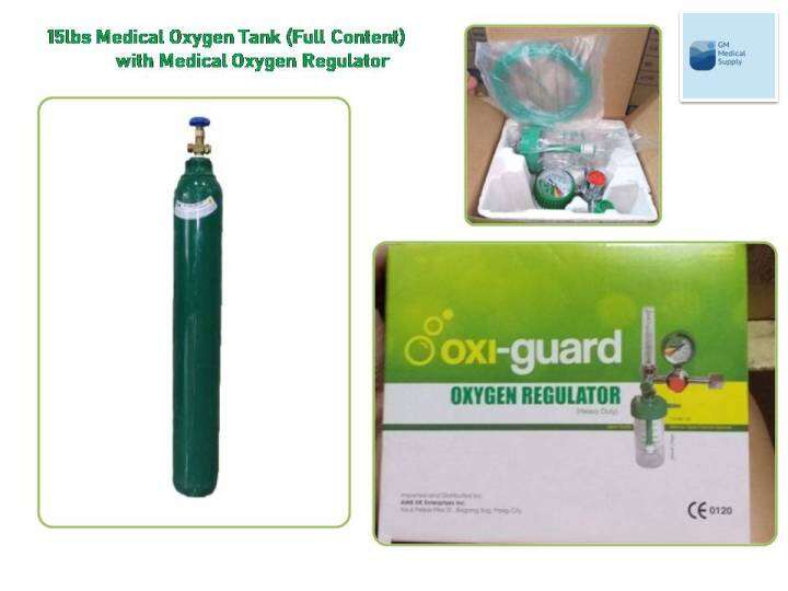 15lbs Full Content Medical Oxygen Tank With Medical Oxygen Regulator ...