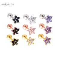 APPLICA Zircon แฟชั่นผู้หญิงเจาะเครื่องประดับกระดูกอ่อน Earpiercing สแตนเลสสตีลเพทายต่างหูเม็ดกลมต่างหูแฟชั่นสตรีต่างหูกระดูกอ่อนตุ้มหู