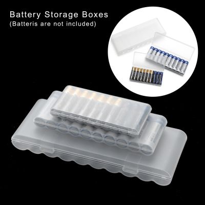 【CW】△  10 Slot Transparent Plastic Battery Storage Hard Holder AAA/AA/18650 Organizer Accessories
