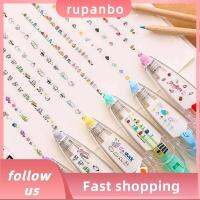 RUPANBO039392692 2PCS ประเภทกดกด เทปลบคำผิดลายการ์ตูน การตกแต่งไดอารี่ แกนที่เปลี่ยนได้ ปากกาเทปตกแต่ง ของขวัญสำหรับเด็ก อุปกรณ์การเรียนรู้ เทปลบคำผิดสำหรับตกแต่ง ไดอารี