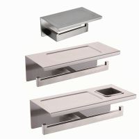 Toilet Paper Holder SUS304 Stainless Steel Bathroom Holder Storage Shelf Brushed Nickel Finish PF150 Toilet Roll Holders