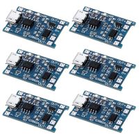 6PCS for Charging Module with Battery Protection 18650 BMS 5V -USB 1A Charge Board for 18650