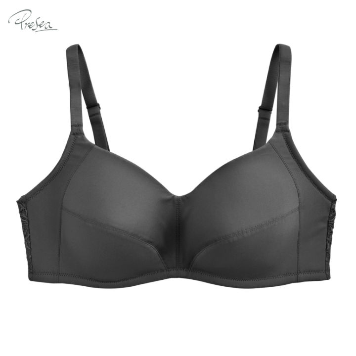 presea-บราไร้โครงตกแต่งลูกไม้-lace-bra-สีดำ-ma1506