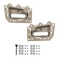 2Pcs Front Left &amp; Right Inside Interior Door Handle Set for 2005-2011 Jeep Grand Cherokee Beige &amp; Chrome