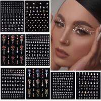 hot【DT】 1 Pcs Disposable Stickers Face Jewelry Color Eyes Makeup Decorations Rhinestones