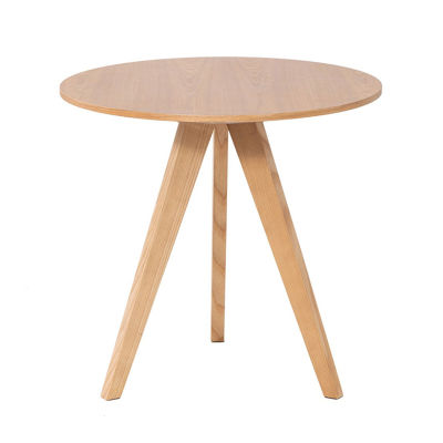 Modernform โต๊ะกลางไม้ ทรงกลม ขนาดเล็ก รุ่น CMPP-00040 ขาทรงเหลี่ยม