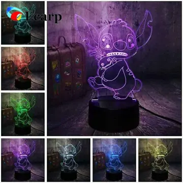 Cartoon Stitch Figurine 3D LED Light Children LED Night Light USB LED Table  Lamp for Bedroom Decoration Chirstmas Gift