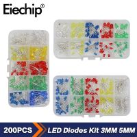 100-200pcs 3MM 5MM LED set Diode led Kit box F3 F5 Light Emitting Diode White Green Red Blue Yellow DIY Electronic kit