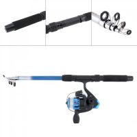 1.8m Portable Telescopic Fishing Rod C ombo Full Kit Spinning Reel Line Pole with Carp Fishing Lures Float Hook Swivel Tool Set