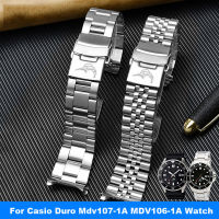 เหล็กนาฬิกาวงสำหรับ Casio นาก MDV-106 107นาฬิกาวง2784เหล็กวงสแตนเลสนาฬิกาวงผู้ชาย22มิลลิเมตรอุปกรณ์เสริม