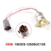 1PC 12V Car Fuel Shut Down Solenoid Valve Metal for Hyundai Daewoo Komatsu For Replace Yanmar 11923377932 1503ES-12S5SUC12S