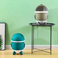 Creative Simple New Rocket Trash Can Household Living Room Kitchen Bathroom Desktop Trash Can Plastic Storage Bin