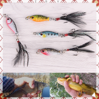 ZDV-S✅ 4pcs จำนวนมาก Hard Metal Fishing lures Crank เหยื่อขนาดเล็ก minnow Lure BASS Tackle hooks