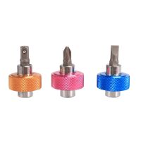 3PCS 1/4inch Square Drive Palm Precision Screwdriver Bit Set Multitools Socket Adapter Magnetic Slot Hand Tool