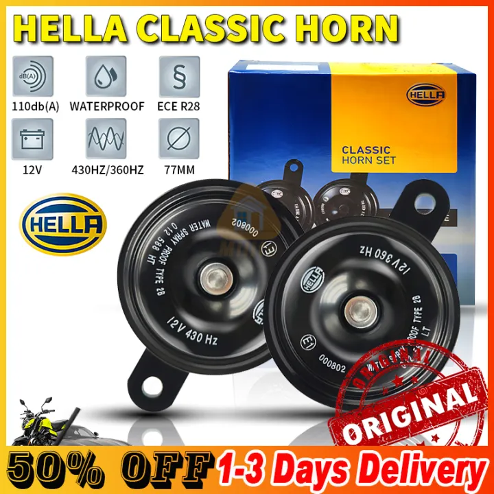 ✓Original fast delivery✓Original HELLA Horn Classic Horn Set Value Range  for Motorcycle and Cars 12V 1pair
