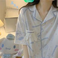 COD SDFGDERGRER Sanrios Anime KawaiiIns Cinnamoroll ins wind Japanese pajamas girl summer dormitory student cute cartoon casual thin homewear suit