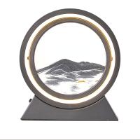 Moving Art Sand Hourglass Table Lamp Craft Quicksand 3D Natural Landscape Flowing Sand Picture Hourglass Night Lamp