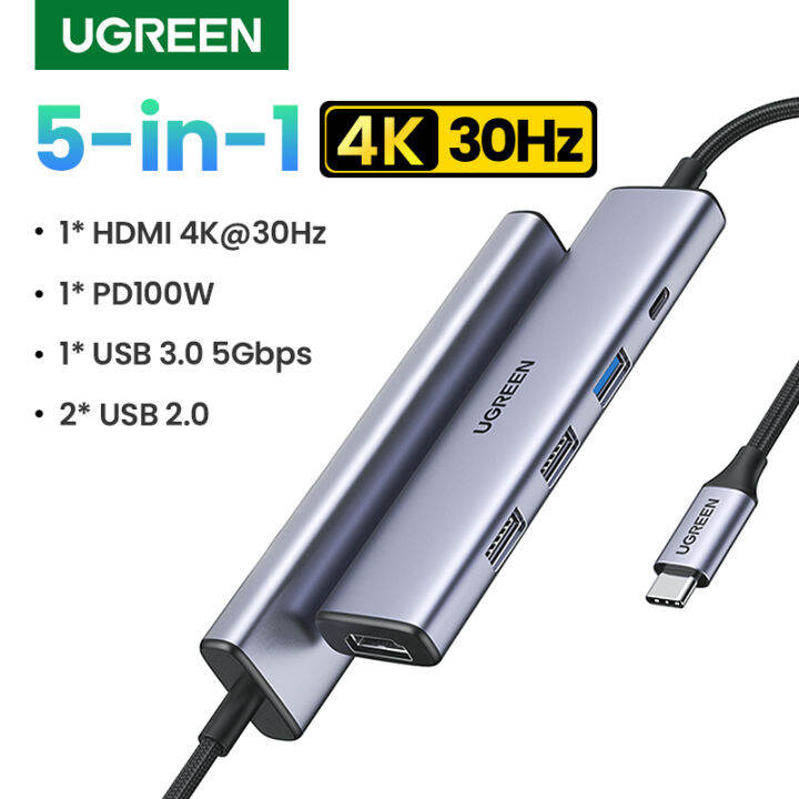 UGREEN 5 in 1 Type C HUB 3.1 to 4K HDMI 100W PD for Samsung S23 Tab S6