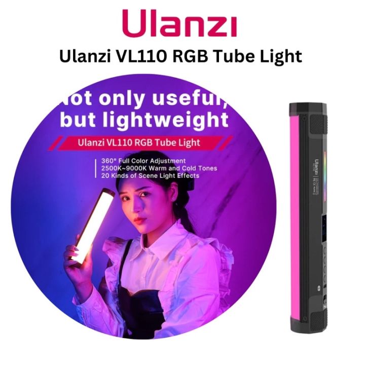 ์np-จัดส่งฟรี-ส่งใน-ulanzi-vl110-rgb-tube-light-ไฟ-rgb-แท่ง-ปรับสี-แสงได้-มีระบบแม่เหล็กยึดติดง่าย