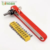 Binoax Mini Rapid Ratchet Wrench Screwdriver Set 6.35mm Quick Socket Wrench Tool with 10 Pcs Drive Screwdriver Bit