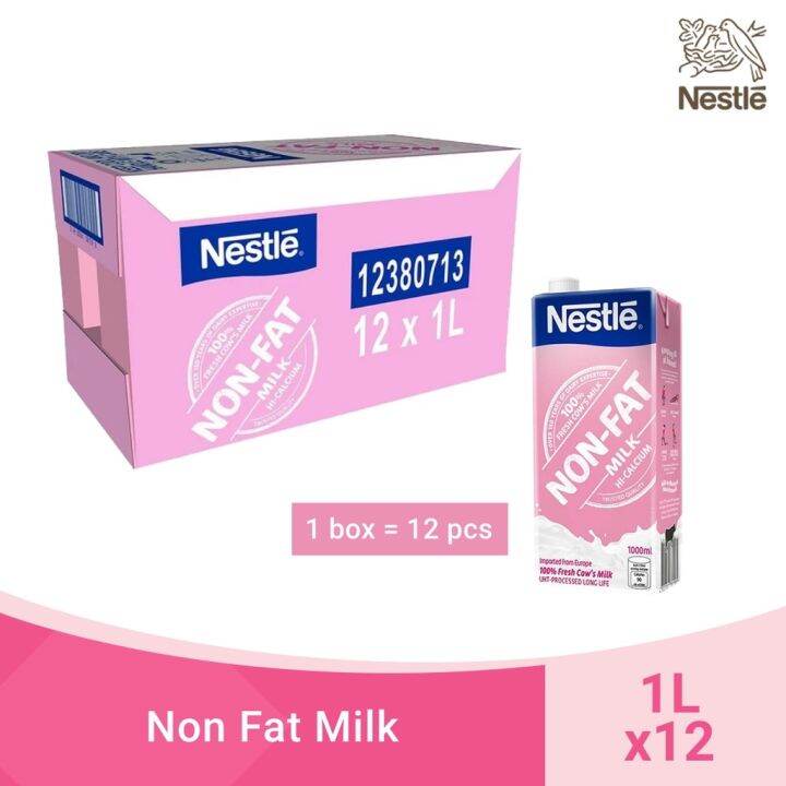 NESTLÉ Non Fat Milk 1L Hi-Calcium - Pack of 12 | Lazada PH