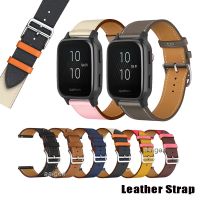 fgjdtrdh 20mm 22mm Watch Strap PU Leather Band for Garmin Venu Sq 2 Plus / Forerunner 645 245 55 158 / Vivoactive 3 Music/ Huawei GT2 GT3