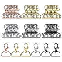 48Pieces 360° Metal Swivel Trigger Snap Hooks Lobster Claw Clasps Wide 1Inch D Ring Large Size Keychain Hooks Colorful