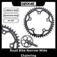 DECKAS จักรยานถนน110BCD 5สายฟ้าแคบกว้าง Chainring 36ครั้ง-52ครั้งจักรยาน Chainwheel ForShimano SRAM ข้อเหวี่ยงอุปกรณ์เสริม