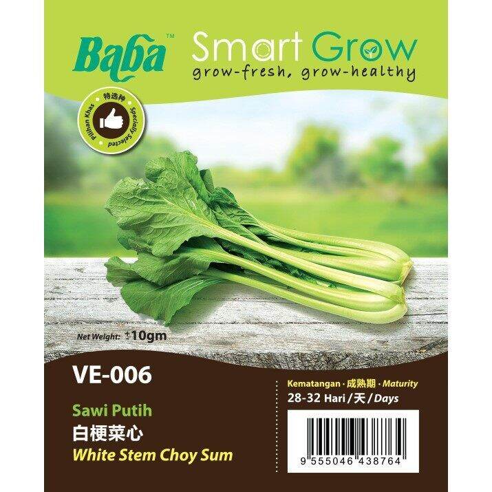 Vegetable Seed Biji Benih Baba Ve 006 Sawi Putih White Stem Choy Sum