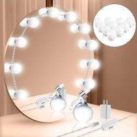 ¤ 3 Light Color 10pcs LED Makeup Mirror Lights Hollywood Mirrors Lamp Bulbs with Sticker