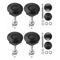 4 PCS Push Button Quick Release Hood Bonnet Pins Lock Clip Car Bumper Latch Kit