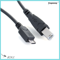 Kupanny 3.2ft สายเคเบิล OTG ข้อมูลชายแบบไมโคร USB USB ตัวผู้ B สำหรับแท่นเครื่องพิมพ์มือถือ