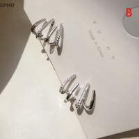 SPHO เกาหลี Pearl zircon ต่างหูต่างหูต่างหูคริสตัลคริสตัลเงา