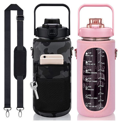 【 Cw】half Gallon Sport Water Bottle Sleeve Insulated Mug Holder Bag With Slanting Strap For Fitness Gym And Outdoor Sports