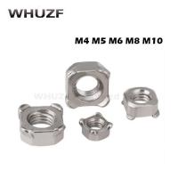 M4/M5/M6/M8/M10/M12 Square Las Nut 304 Stainless Steel/Empat Sudut las Nut/Square Spot Welding Nut