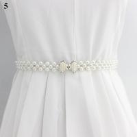 Belt Fashion Simple Rhinestone Pearl Belt Korean Style Dress Decorative Belt Beautiful Versatile Elastic Buckle Belt