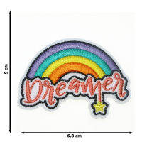 JPatch - (Dreamer) สายรุ้ง รุ้งกินน้ำ สีสันหลากสี สดใส สวยงาม ตัวรีดติดเสื้อ อาร์มรีด อาร์มปัก มีกาวในตัว การ์ตูนสุดน่ารัก งาน DIY Embroidered Iron/Sew on Patches