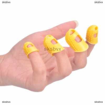 sksbvx 4pcs กีตาร์ปลายนิ้วป้องกันนิ้วมือสำหรับกีตาร์ Ukulele อุปกรณ์เสริม