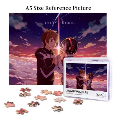 Your Name Mitsuha X Taki (5) Wooden Jigsaw Puzzle 500 Pieces Educational Toy Painting Art Decor Decompression toys 500pcs
