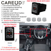 CAREUD U912-WF-S รถ TPMS ภายนอก Car รถ TPMS ระบบการตรวจสอบแรงดันยางรถยนต์ Car สำหรับโตโยต้าไฮลักซ์2015-2023ต้องใช้รูบอดขนาดช่อง34*23.5มม. (สูง * กว้าง)